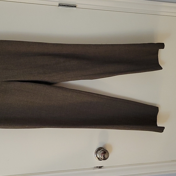 SAG HARBOR 1990s Brown Plaid Midrise Poplin Flat Front Dress Pants - Picture 4 of 12